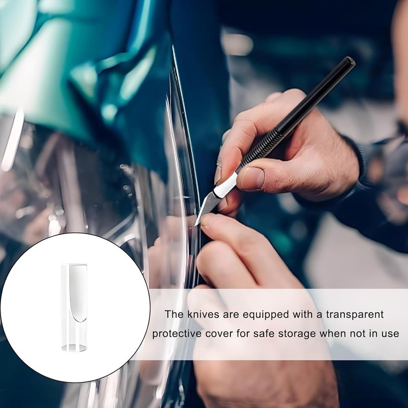 Wevdn 3 PCS Car Window Film Kit, Durable Easy to Apply Glass & Car Windows Tint Kit, Practical Window Film Installation Tools Kit Includes Felt Scraper Carving Knife 100ML Spray Bottle - Image 5